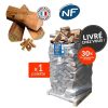Bûche 25 cm Woodstock qualité premium – 1 Palette + 8 sacs de bois d’allumage offerts